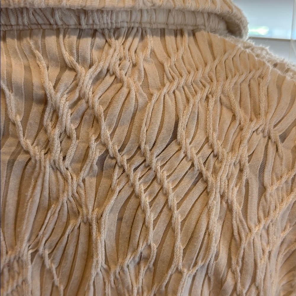 Cream Button-Up Women's Top - Picture 3 of 5